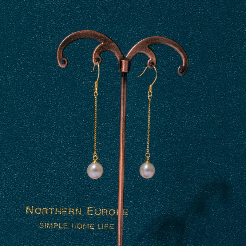 925 Silver Freshwater Pearl Tassel Earrings – Women s Summer New Arrival 21.5.7.3 жемчужный