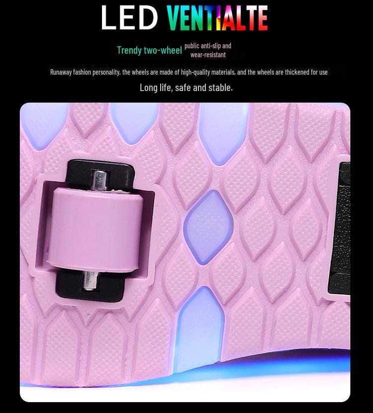 Cross-Border LED Charging Roller Shoes for All Ages - Wheel Shoes In Stock