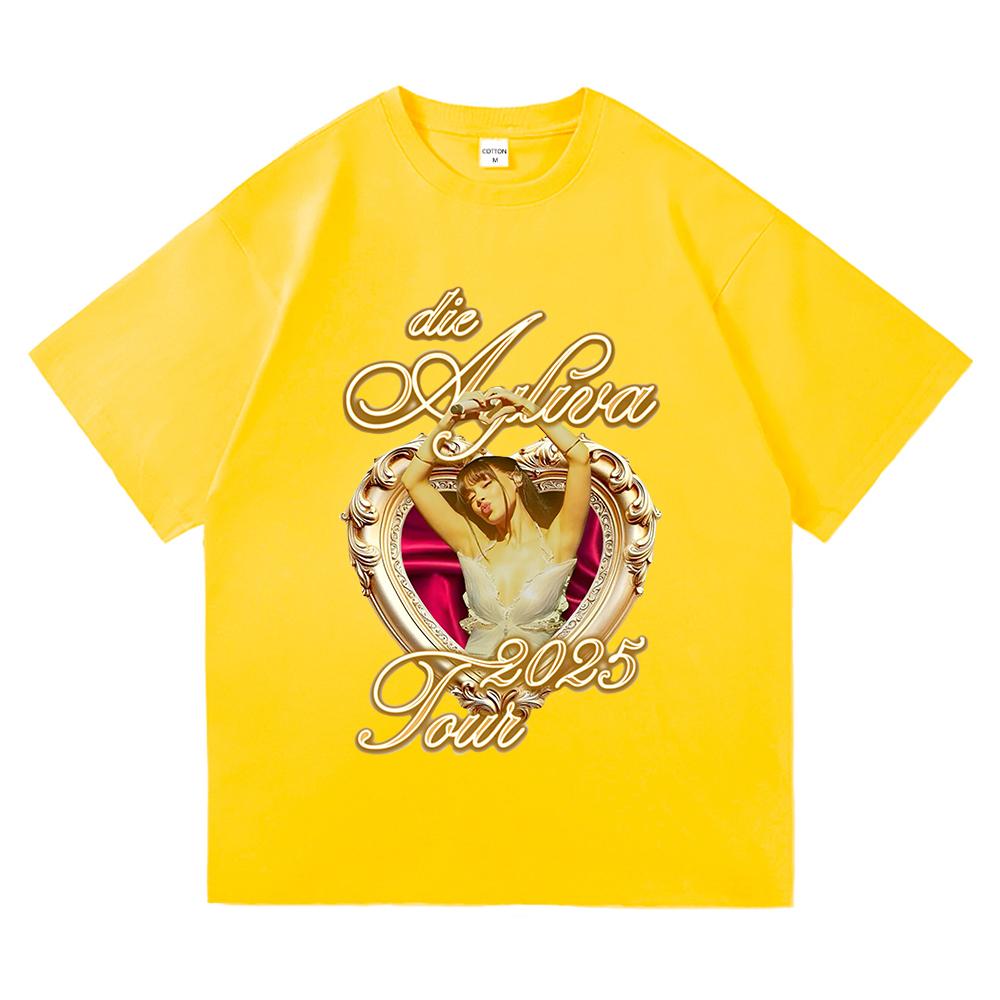 Tricou Ayliva Tour 2025 Modă de vară Bărbați/Femei Harajuku Grafic Retro Tricou Bumbac Casual de Înaltă Calitate Tricouri