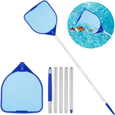 Fine Mesh Swimming Pool Net Skimmer Leaf Rake Pool Cleaning Tool Cleaner with Five Connecting Rods