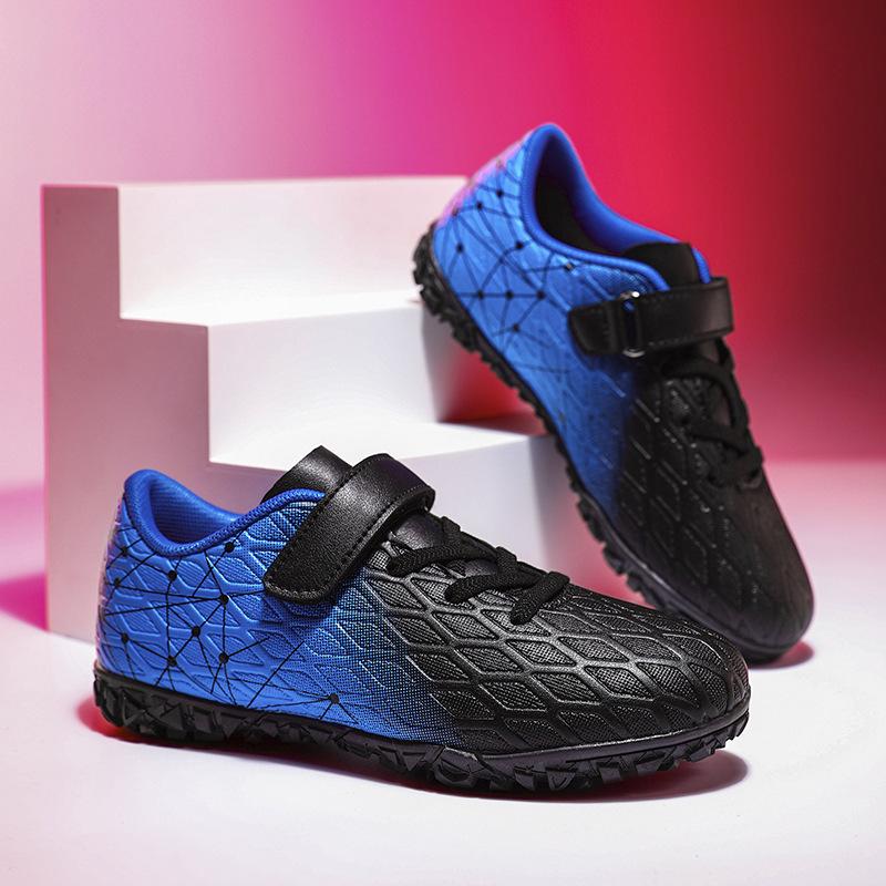 Football Shoes Shattered Nails Spikes Youth Velcro Children's Elementary School Sports Training Competition Shoes