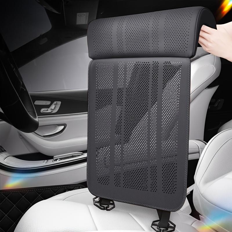 Cuscino per Sedile Auto con Poggiapiedi Esteso, Supporto per Gambe Guidatore e Passeggero, Coprisedile Auto Universale, Coprisedile Auto Traspirante Antiscivolo in Pelle PU