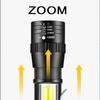 USB Rechargeable Mini Flashlight COB+XPE Portable Built-in Battery Zoomable Small Torch 3 Mode Camping Emergency Flashlights