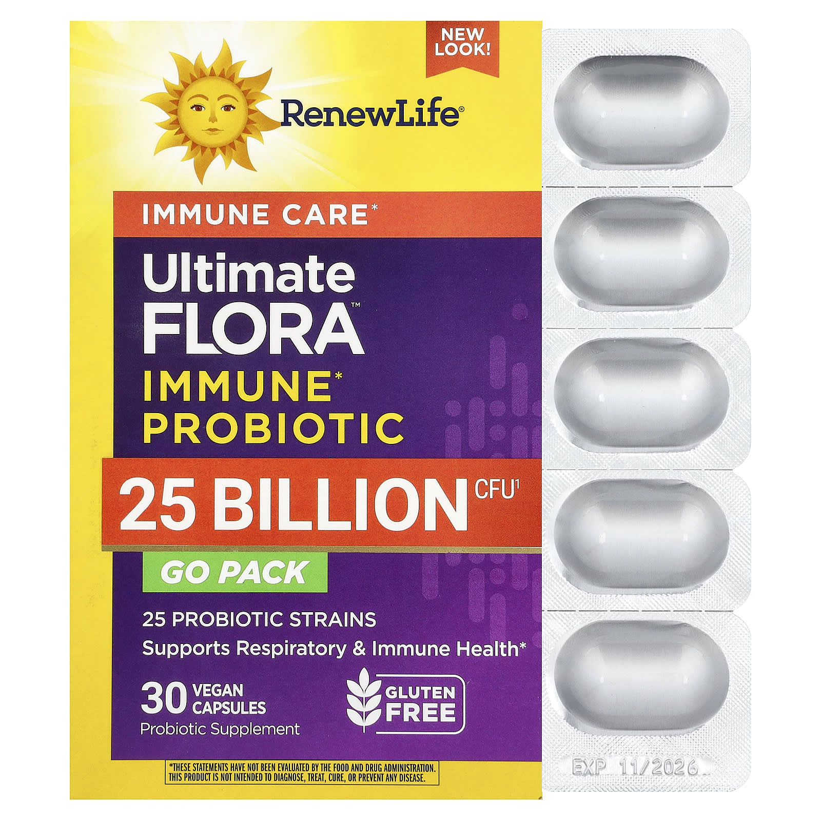 

Renew Life, Ultima Flora™ Immune Care Probiotic, 30 Veggie Capsules
