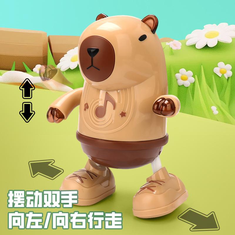 Elektrisches Singen und Tanzen Niedliche Schaukel Links und Rechts Tanz Kapibala Elektrische Puppe Kinderspielzeug