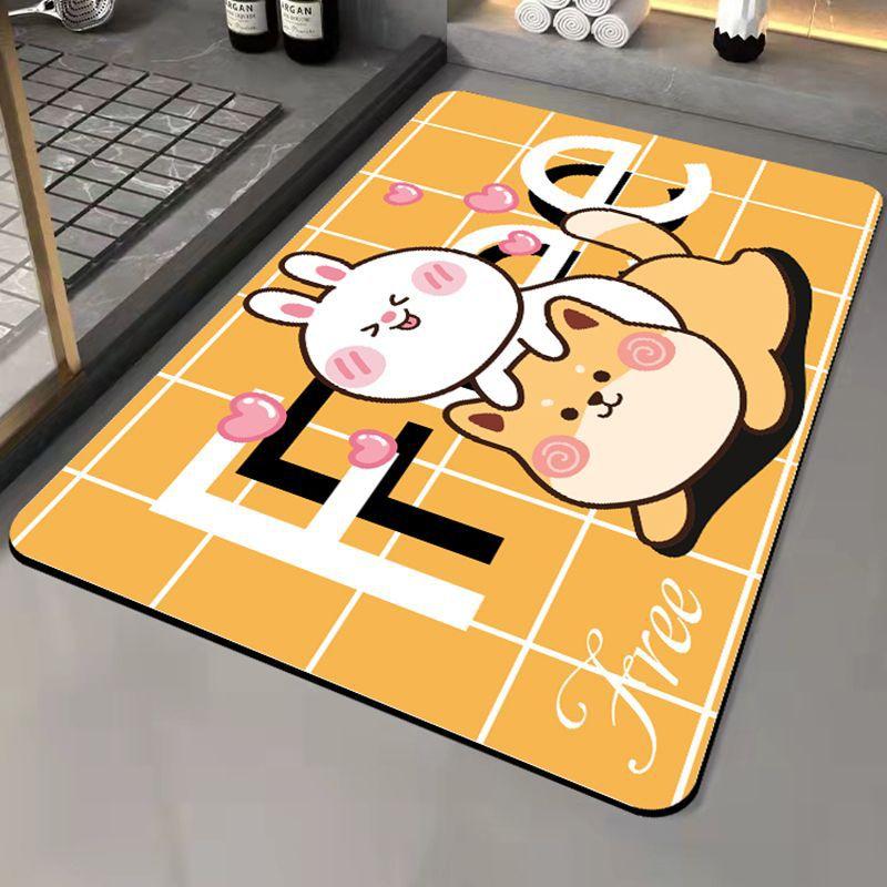 Diatom Mud Floor Mat Absorbent Non-slip Mat Household Door Quick Drying Mat Toilet Toilet Bathroom Shower Floor Mat