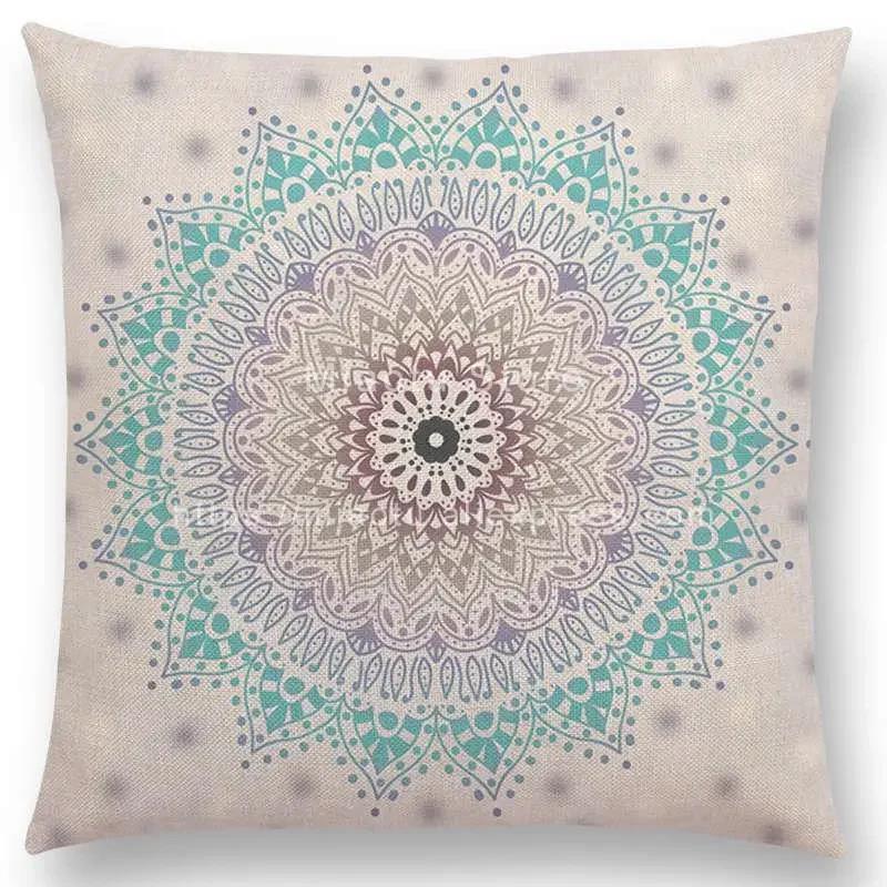 Neuer verträumter Regenbogen Boho Wüstenblume Wunderschöne Goldene Mandalas Savanne Fantasie Gelassenheit Drucke Kissenbezug Sofakissenbezug