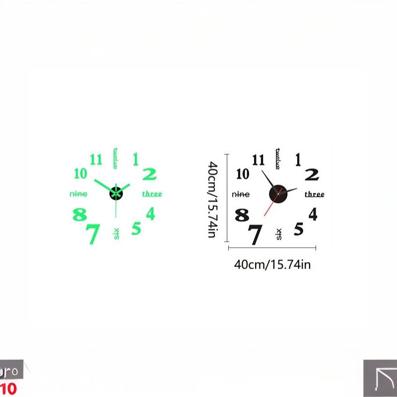 2D 3D Wall Clock Mirror Wall Stickers Diy Large Acrylic Quartz Wall Clocks Removable 4 Color Art Decal Sticker Home Decor