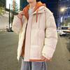 Men's Cotton-padded Coat, Men's Fake Two-piece Thickened Autumn and Winter New Warm Couple's Cotton-padded Jacket Trend