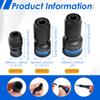 3pcs Impact Hex Converter for Screwdriver Bit 1/2 3/8 1/4 Inch Square Drive To 1/4-Inch Quick Release Hex Socket Wrench Adapter