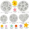 5PCS Flower Silicone Molds, Daisy Sunflower Fondant Mold, 3D Small Flower Resin Mold for Cake Cupcake Decorating, DIY Chocolate, Candy, Jello, Soap,