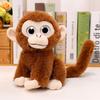 Big Eyed Golden Monkey Plush Long Tail Brown Monkey Dolls Baby Toy Monkey Stuffed Toy  Kids Toy