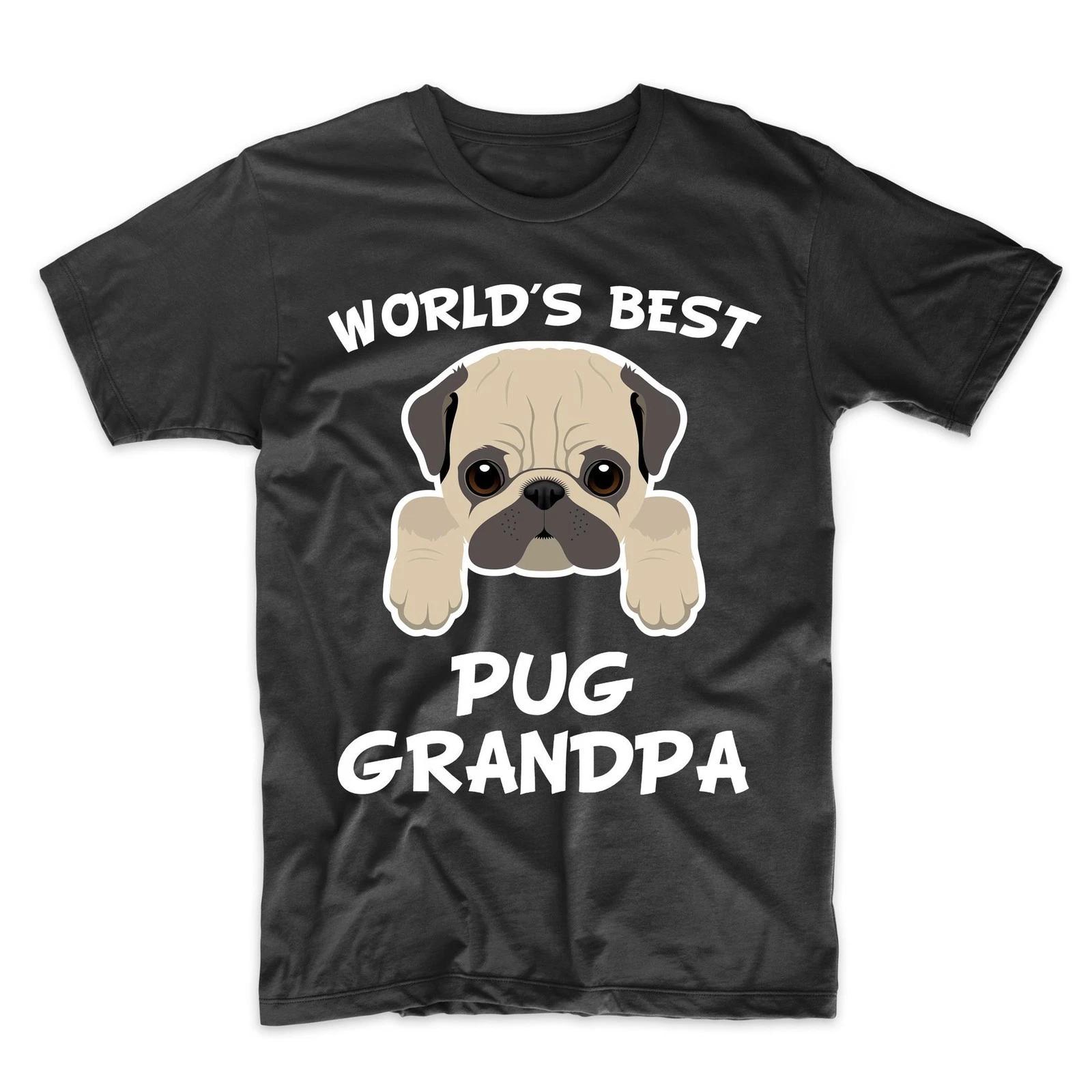Pug Grandpa Shirt - World s Best Pug Grandpa Dog Granddog T-Shirt 4XL
