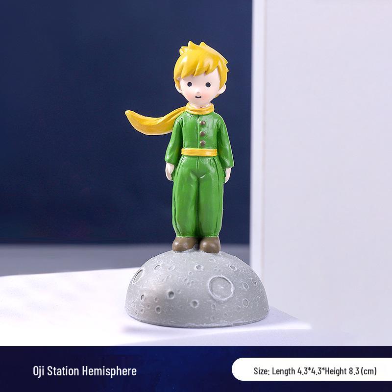 Prince Cute Handmade Fox Mengli Doll Resin Ornament - Birthday Cake or Desktop Decoration