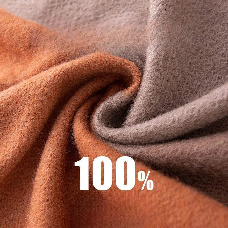 Korean Style Atmosphere Cashmere Shawl Large Plaid Scarf Dual Purpose Office Autumn and Winter Versatile Warm Scarf