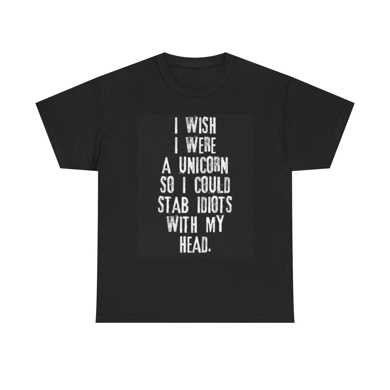 Men s and Women s T-shirts Wish I Was A Unicorn Graphic XXXL
