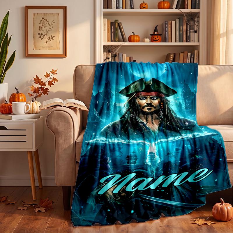 Coperte di flanella personalizzate Johnny Depp Morbidi Caldi Accoglienti Plaid per Arredamento Casa Regali di Festa