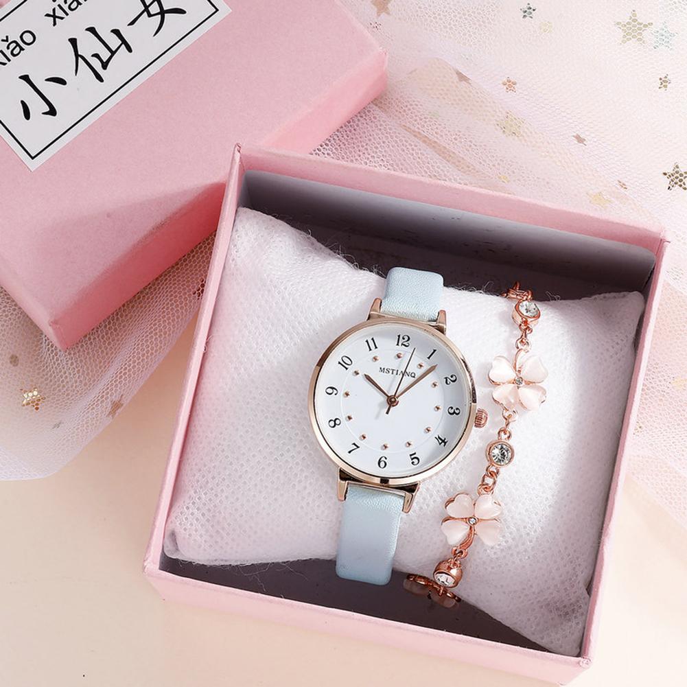 Digitale Damenuhr Leuchtend Mit Einfachem Vintage Mattem Lederarmband Mädchen Minimalistisch Lässig Quarz Armbanduhr