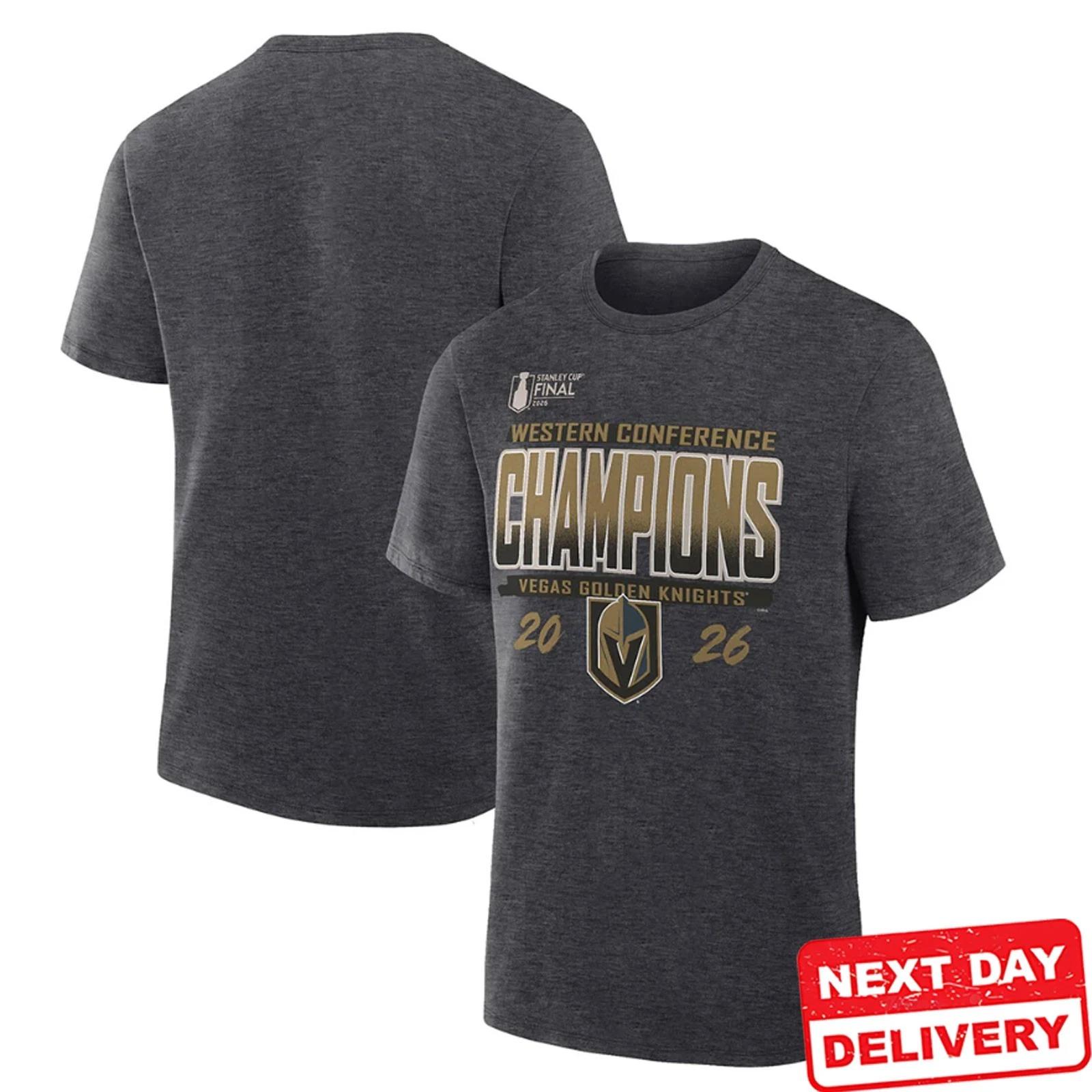Vegas Golden Knights 2026 Western Conference Champions Locker Room T-Shirt S-5XL XXL
