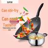 SUPOR Cast Iron Wok & Stainless Steel Soup Pot Cookware Set