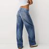 Jeans da Donna alla Moda con Tasche Colorate Casual Versatili a Gamba Dritta