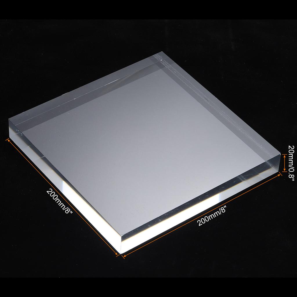 1pcs Acrylic Square Display Stand Base Solid Clear Display Block Clear Jewelry Stand Ring Showcase Holder Base for Collectibles