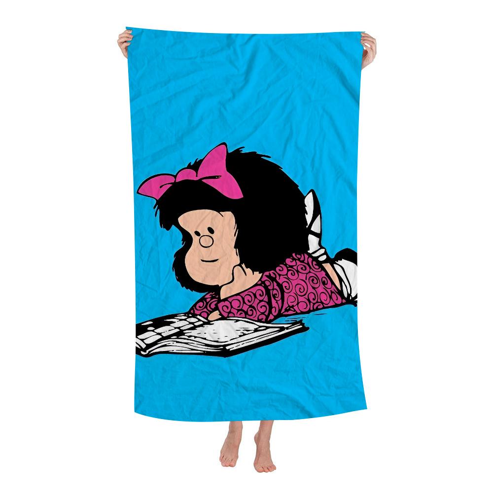 Argentina Quino Mafalda Girl Big Microfiber Beach Towels Quick Dry Towel Sand Beach Towels Pool Towel for Travel Swim Pool Yoga
