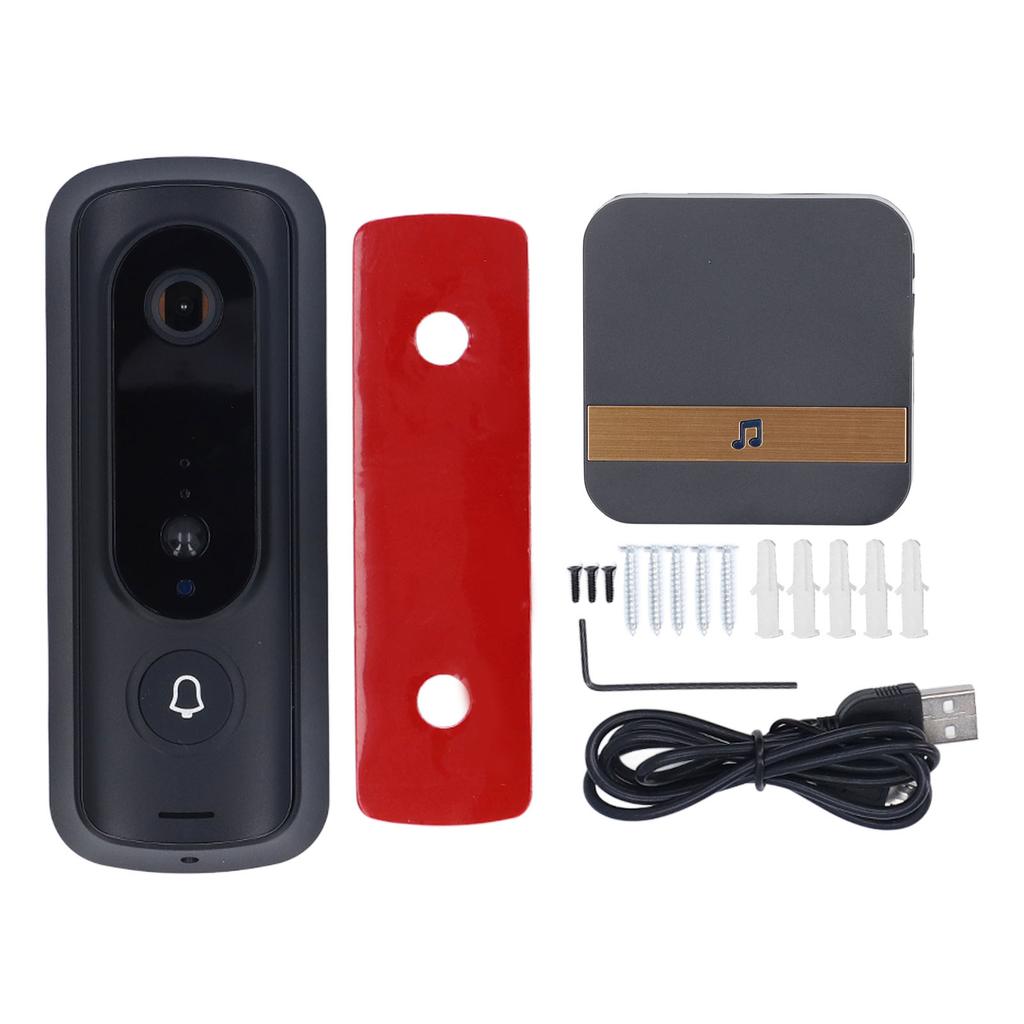 Doorbell Camera 2.4G WiFi 1080P HD Night Vision AI Human Recognition 2 Way Talking Wireless Doorbell Video Camera US