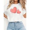 Plus Size, Love Graphic Print Plus Size Women's T-shirt, Short Sleeve Crew Neck Casual Top for Summer & Spring, Women's Clothing