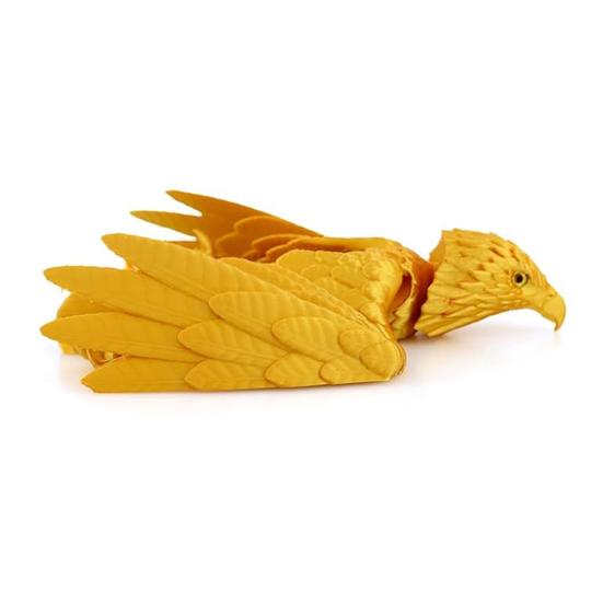 3D Printed Eagle Figurine Movable Joints Eagle Figure Model Toy Articulated Bird Figurine Home Office Bookshelf Desktop Decoration Ornament