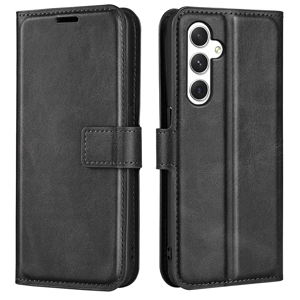 For Samsung Galaxy S24 Case PU Leather Calf Texture Full Protective Phone Cover