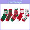 Ensemble de chaussettes d'hiver luxueuses en velours corail pour femmes Douces et moelleuses Cadeau de Noël