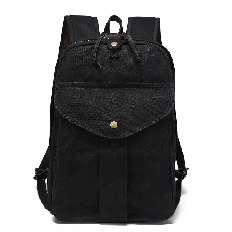 

Рюкзак мужские и женские рюкзаки для активного отдыха на открытом воздухе дорожная сумка вощеная парусиновая водонепроницаемая дорожная компьютерная сумка чёрный