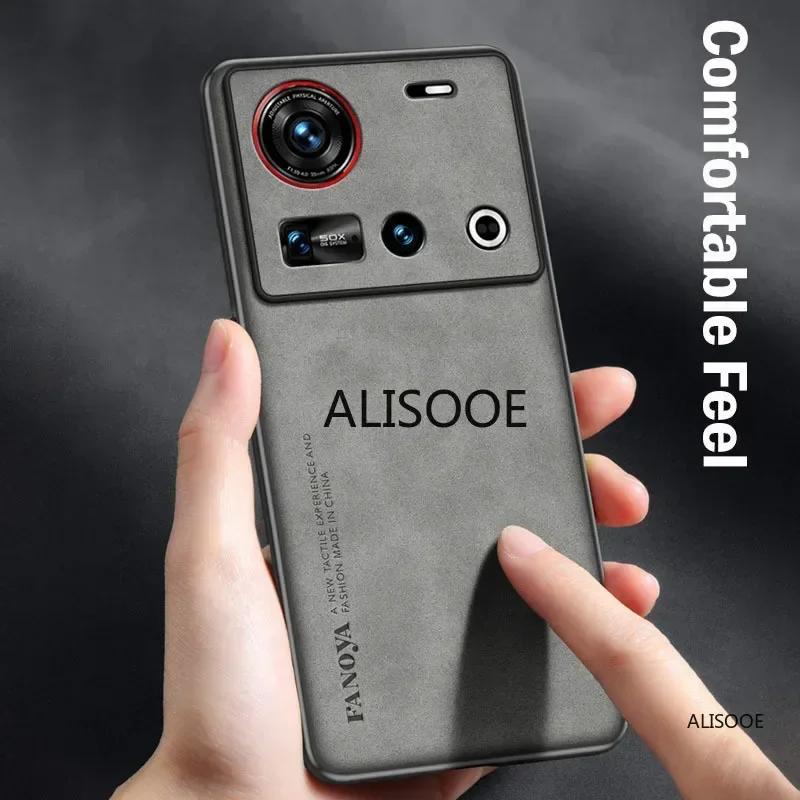 Frosted PU-Leather Funda for Nubia Z80 Ultra Z70 Z60 Ultra Case Matte Plastic Shockproof Back Cover Capa