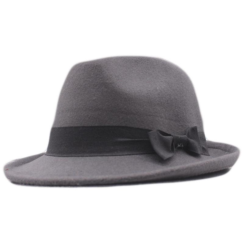 Imitation Wool Felt Top Hat Men's Jazz Hat Shanghai Beach Gentleman Woolen Autumn and Winter Retro British Hat