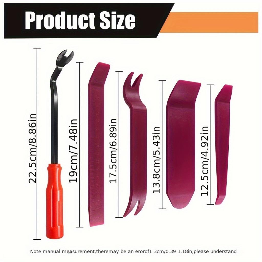 Car Trim Removal Tool, 5pcs Interior Trim Remover Set Disassembly Tool for Dashboard Panel Central Control Area