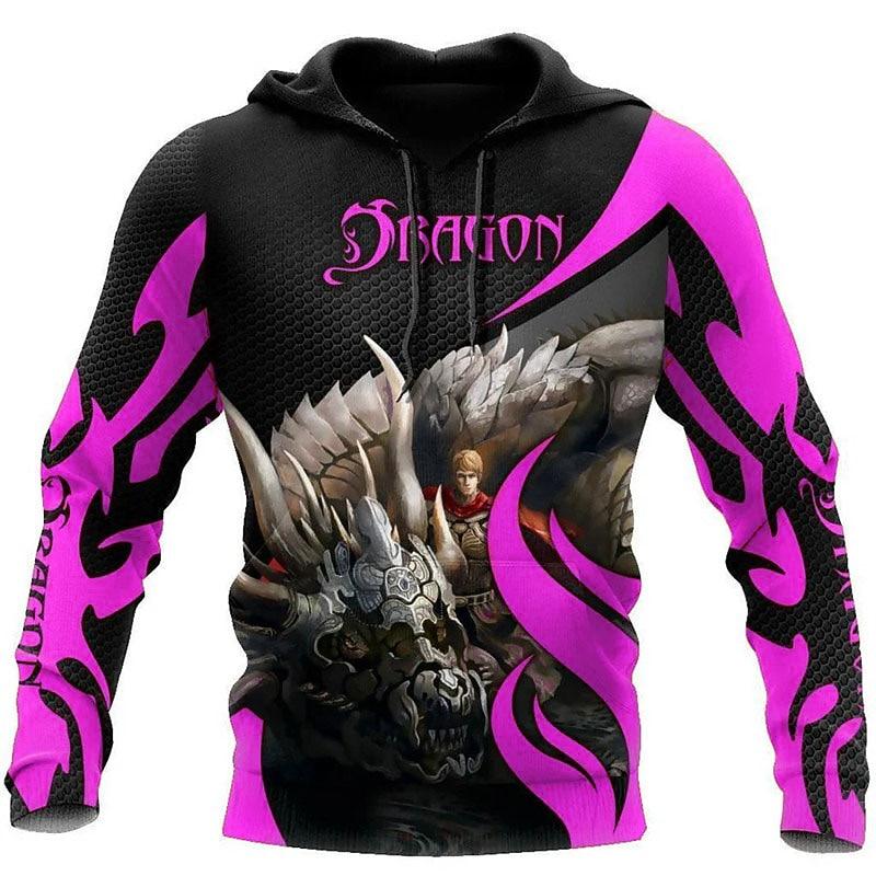 

Men s Dragon Graphic Prints Hoodie Hoodies Sweatshirt Streetwear Designer Basic Casual Long Sleeve 6XL