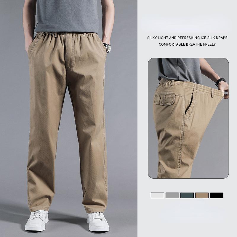 Men Solid Color Stylish Drawstring Design Men Trouser Overalls for Sports Cargo Pants Pocket