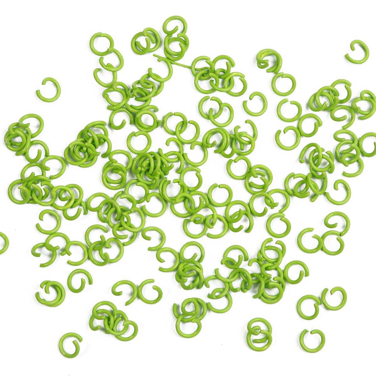 

50 шт. Розфарбоване залізним спреєм кільце для стрибка для намиста, браслета, виготовлення ювелірних виробів, аксесуарів для рукоділля 8mm 50pcs світло-зелений колір