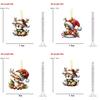 Acrylic Car Hanging Ornament Pack For Christmas Tree And Vehicle Interior Decoration