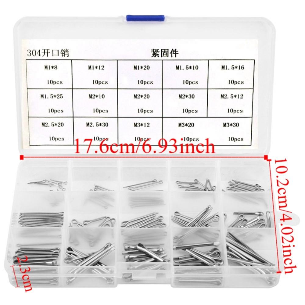 150 Pcs 304 Stainless Steel Cotter Pins Small Cotter Pins 15 Sizes Hardware Pins Heavy Duty Cotter Pin Assortment Kit