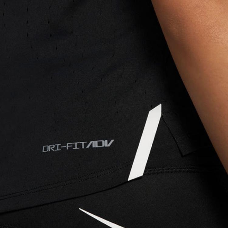 Nike Dri-FIT ADV Solid Knit Sleeveless Round Neck Sports Tank Top Women Tops Black DM7552-010