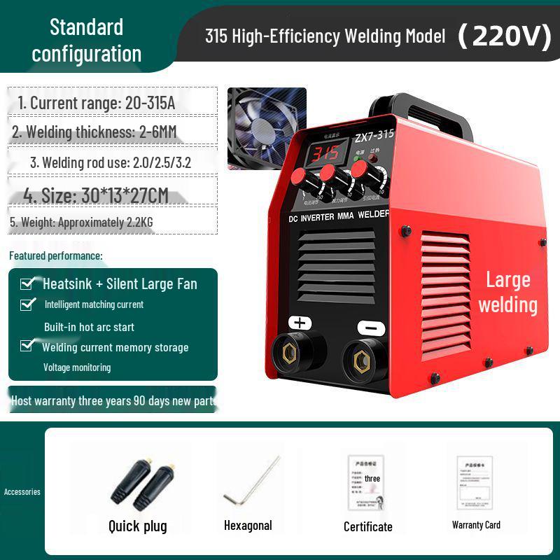 Da Han 220V/315-380V Dual-Use Portable Inverter DC Welder for Home & Industrial Use