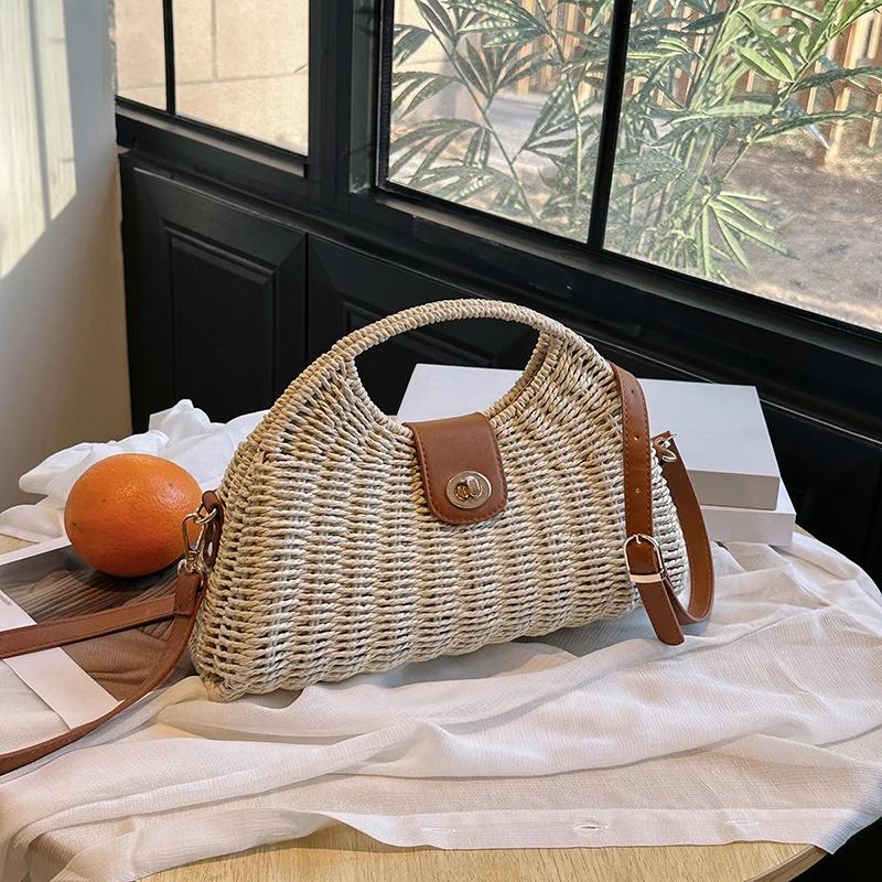 

Shoulder Bag With Interior Compartment For Women Casual Grass Bags Large Capacity Solid Lock High Quality Premium