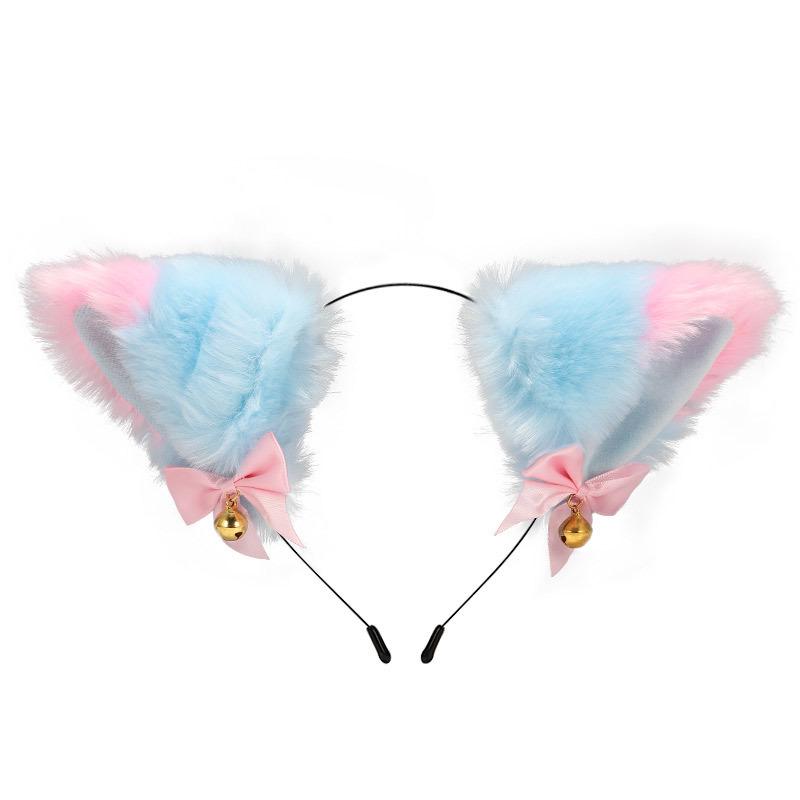 Cat Ears Bell Headband - Cosplay Catwoman Hair Accessory for Christmas & Halloween