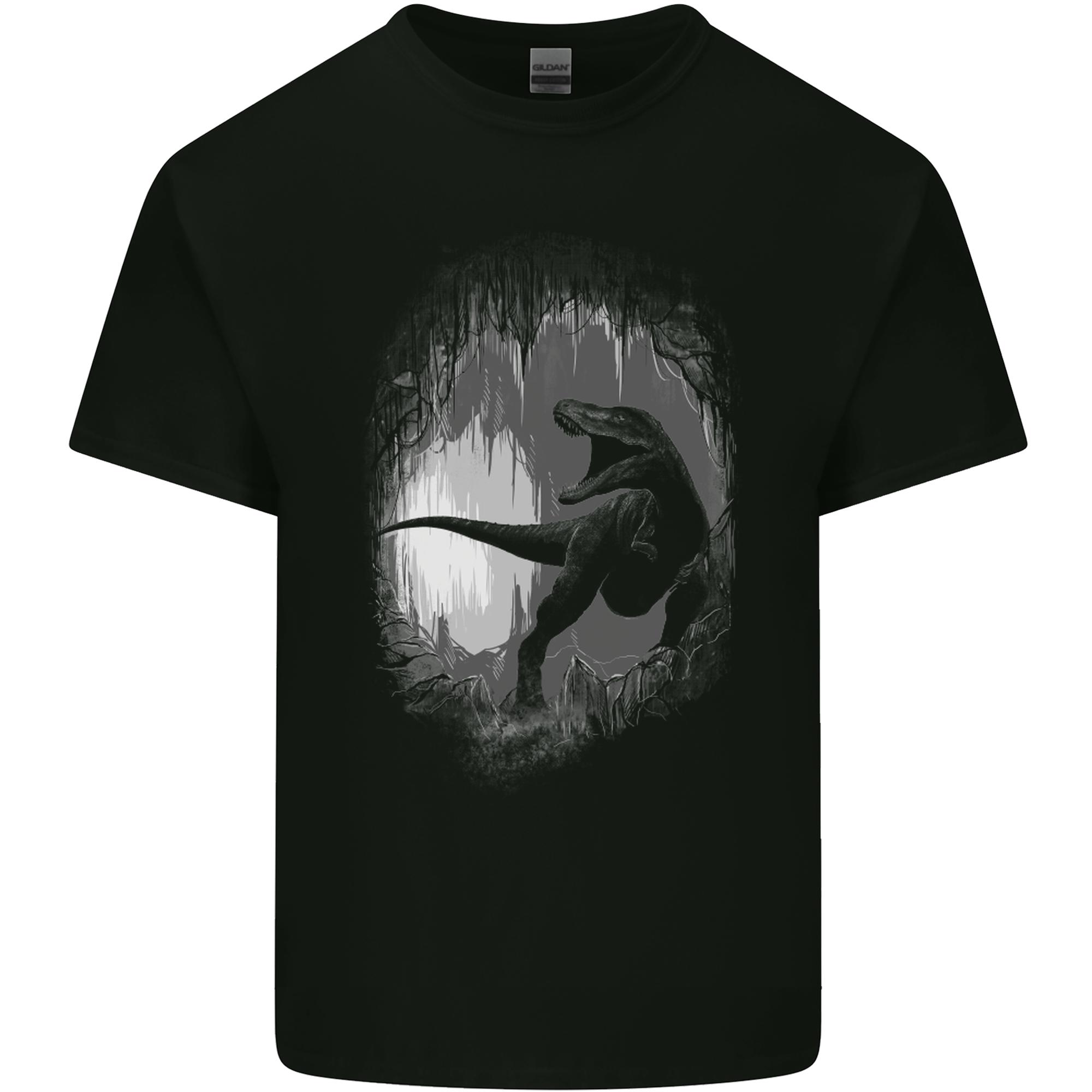 Dinosaur Cave TRex Unisexs Light Cotton TShirt S