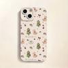 Christmas tree bow teddy bear phone case is suitable for iPhone 17 16E  15  Plus Pro  Max series phones - ideal for giving as a