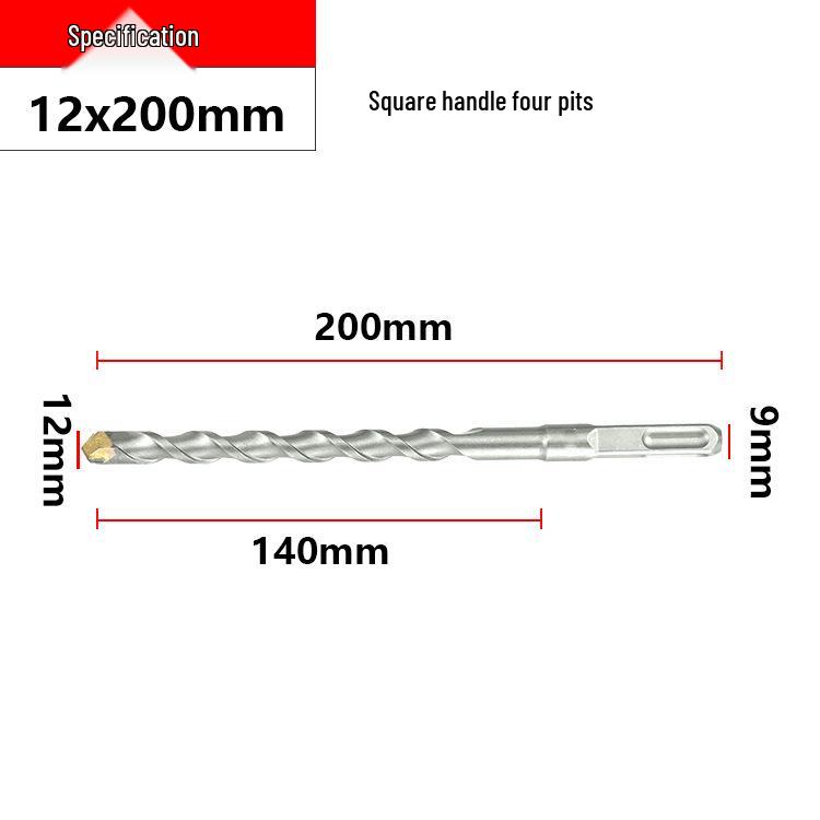 Round & Square Shank Concrete Hammer Drill Bit for Wall Drilling