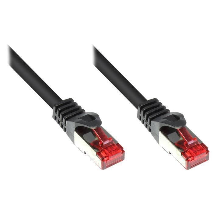 Alcasa 7.5m Cat6 S-FTP, 7,5 m, Cat6, S-FTP (S-STP), RJ-45, RJ-45, Noir