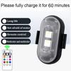 1/6PC Car Motorcycle RGB LED Strobe Lights LED Flash Position Wireless Light Aircraft Airplane Helicopter Warning Lights